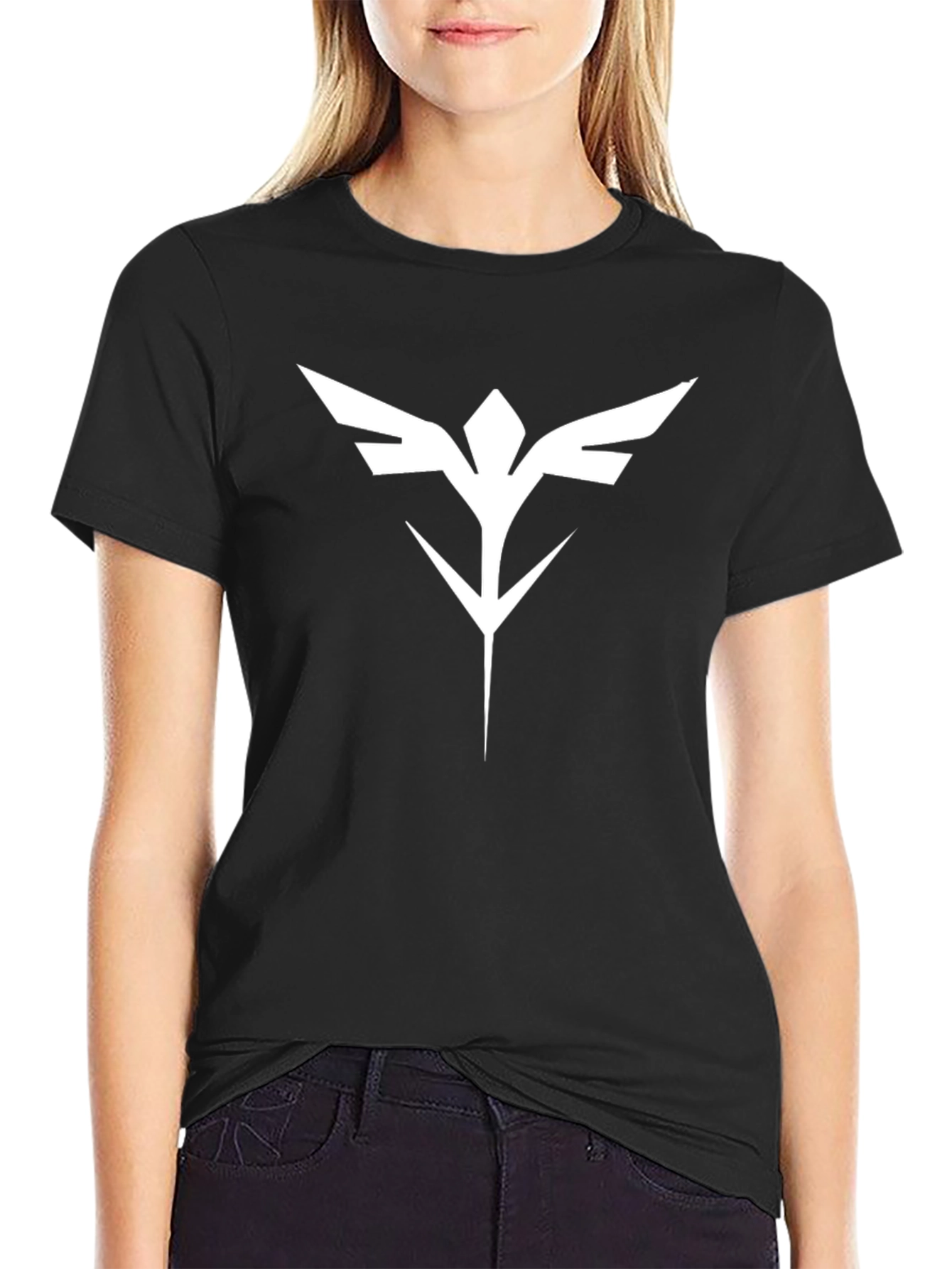 Black Tee with White Emblem