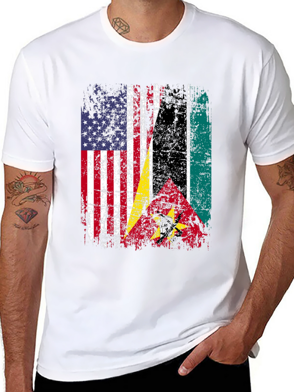 USA Grenada Flag Graphic T-Shirt