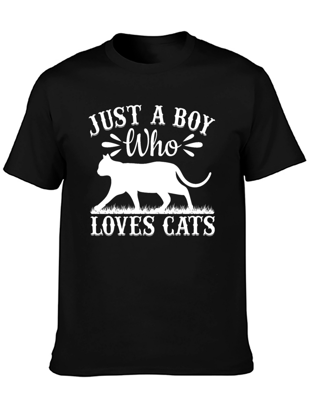 Just A Boy Who Loves Cats Graphic T-Shirt