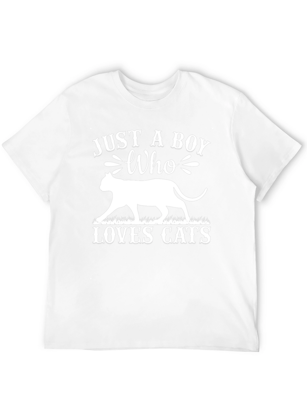 Just A Boy Who Loves Cats Graphic T-Shirt