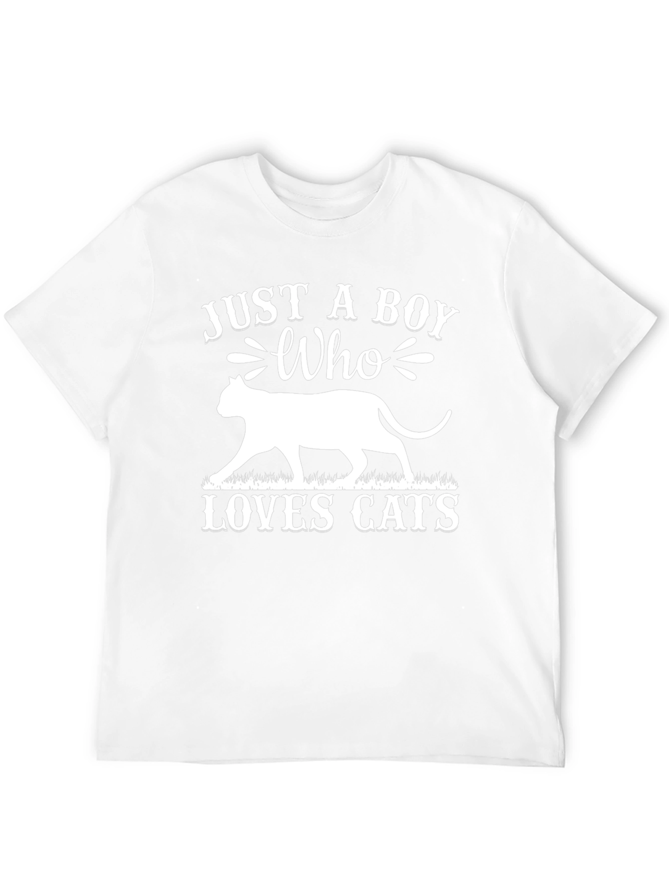 Just A Boy Who Loves Cats Graphic T-Shirt