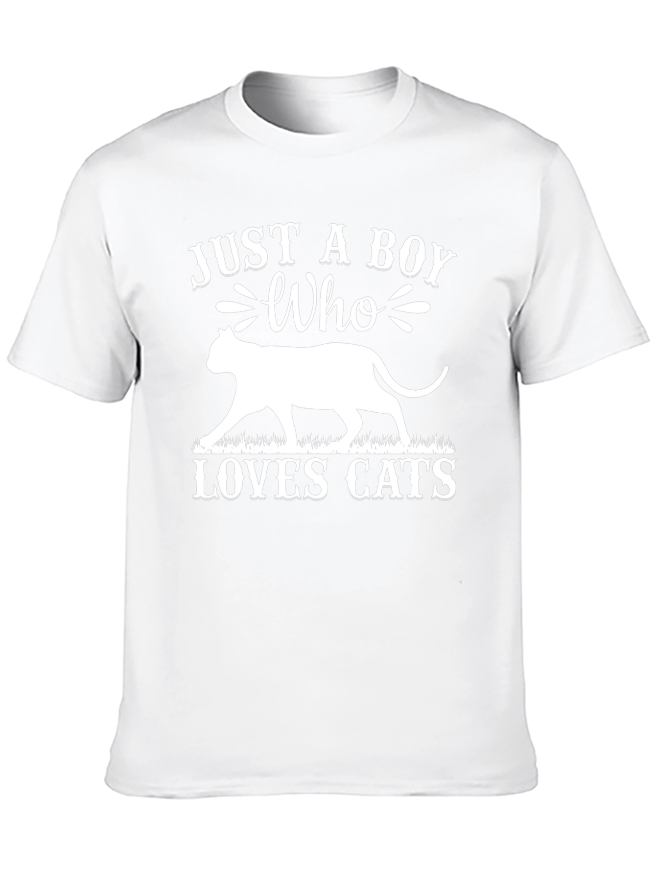 Just A Boy Who Loves Cats Graphic T-Shirt