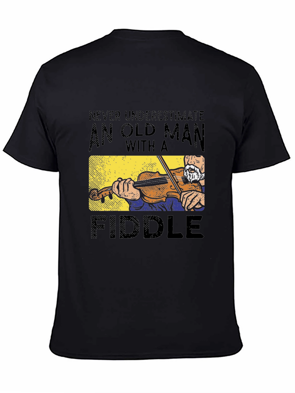 Old Man Fiddle T-Shirt - Musician Gift