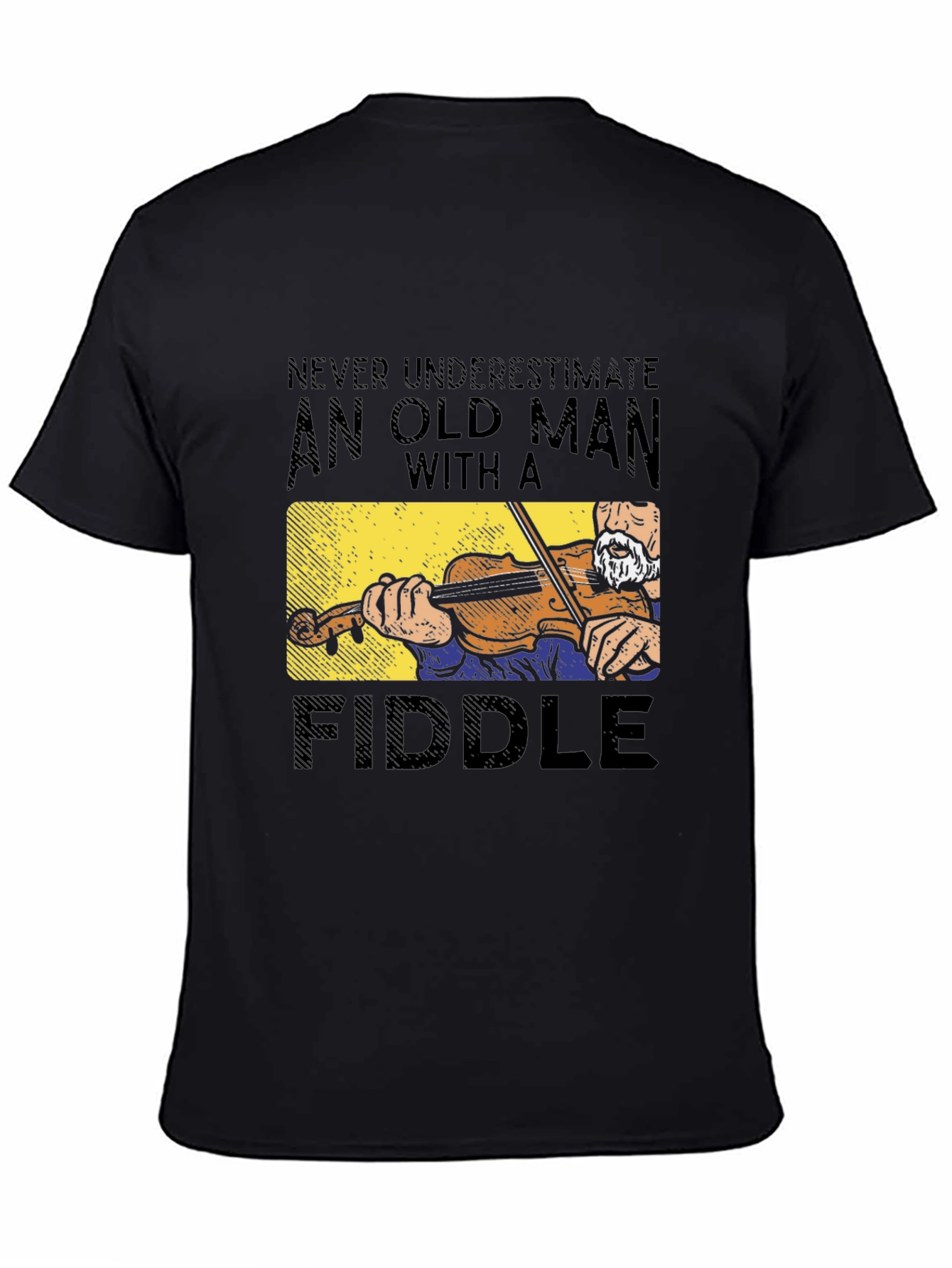 Old Man Fiddle T-Shirt - Musician Gift