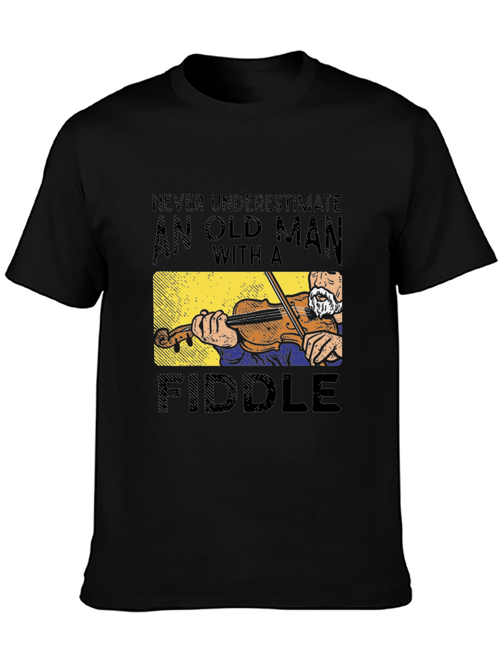 Old Man Fiddle T-Shirt - Musician Gift
