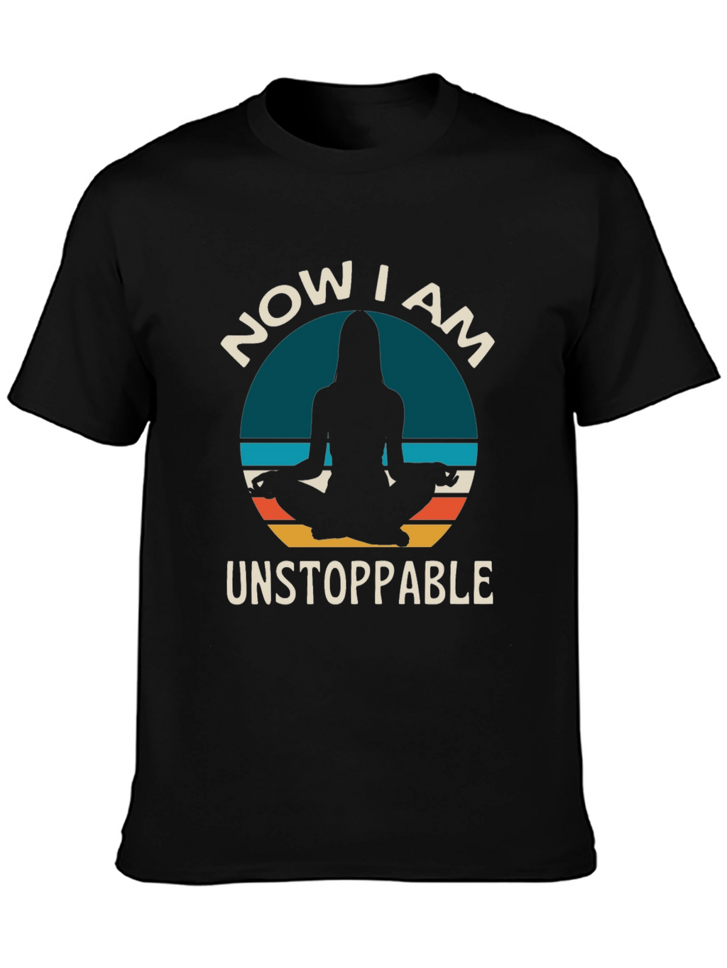 Unstoppable Yoga T-Shirt - Meditating Silhouette Design