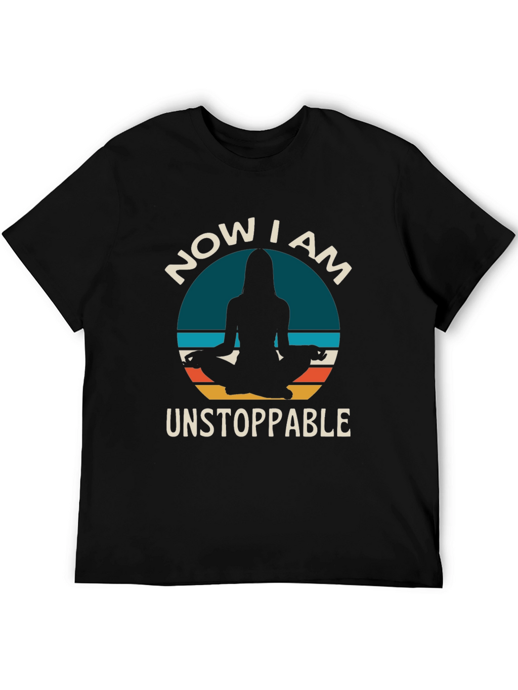 Unstoppable Yoga T-Shirt - Meditating Silhouette Design