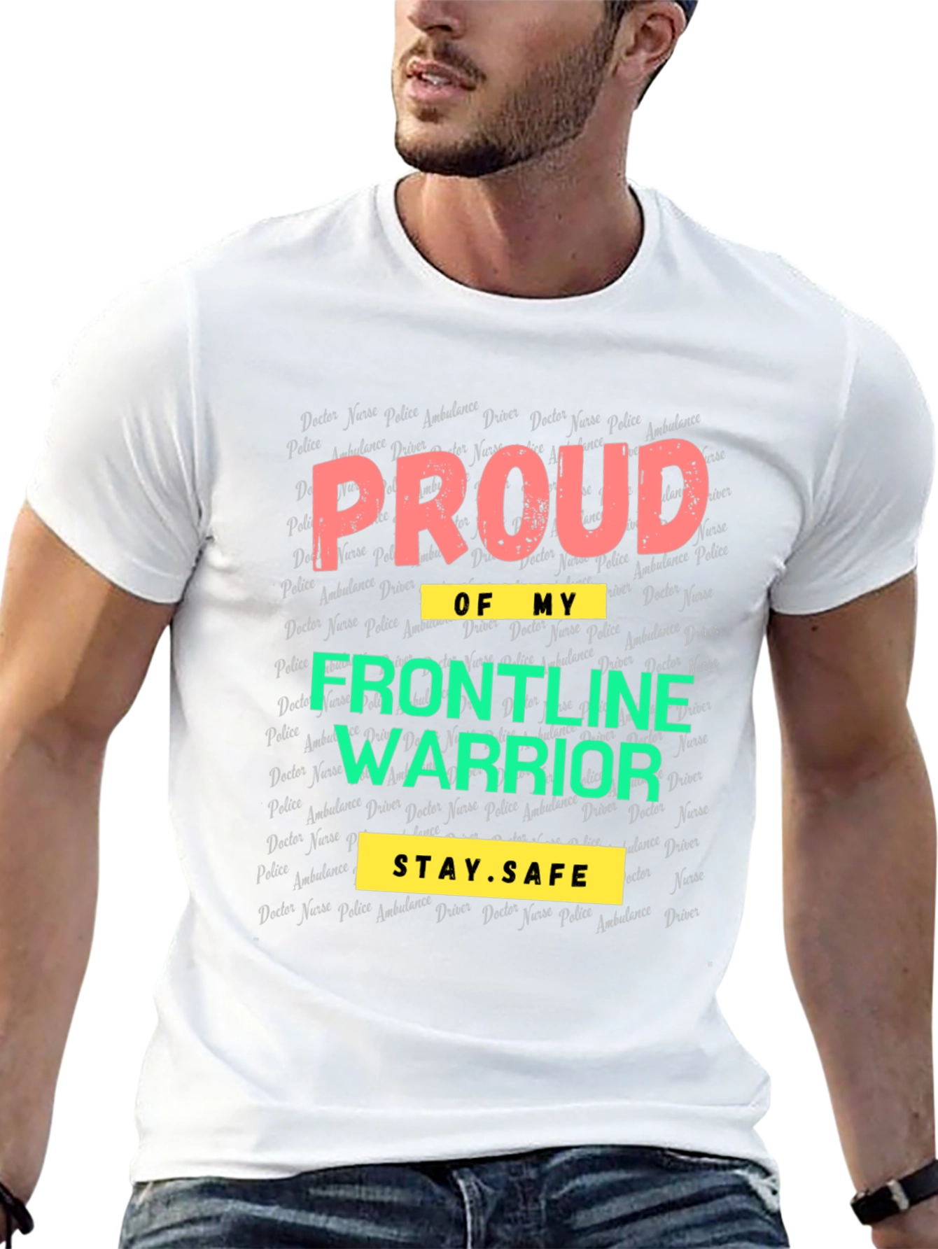 Proud Frontline Warrior Graphic T-Shirt
