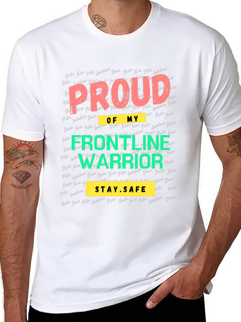 Proud Frontline Warrior Graphic T-Shirt