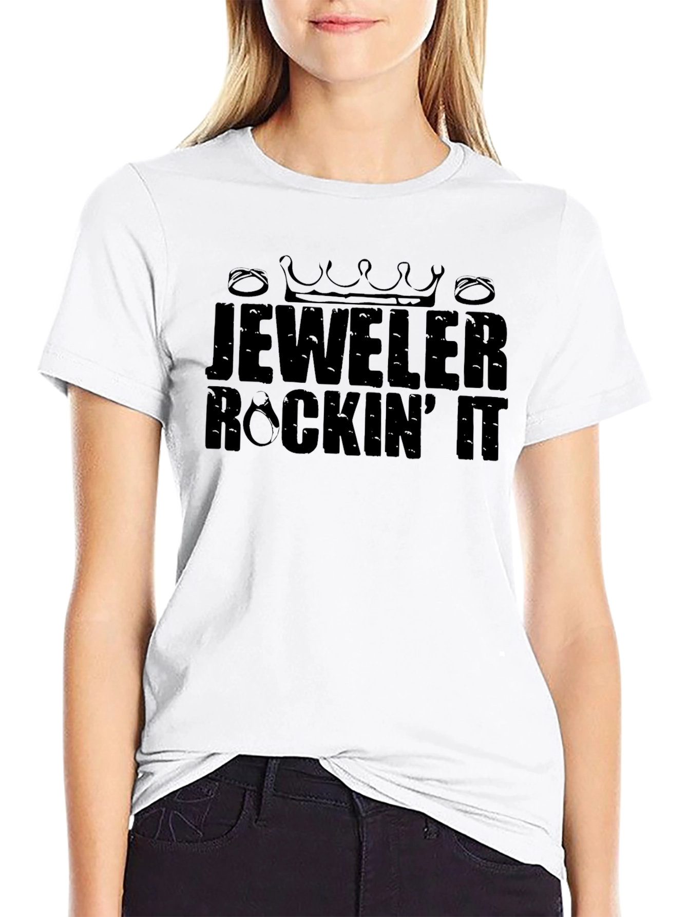 Jeweler Rockin It Black Graphic Tee