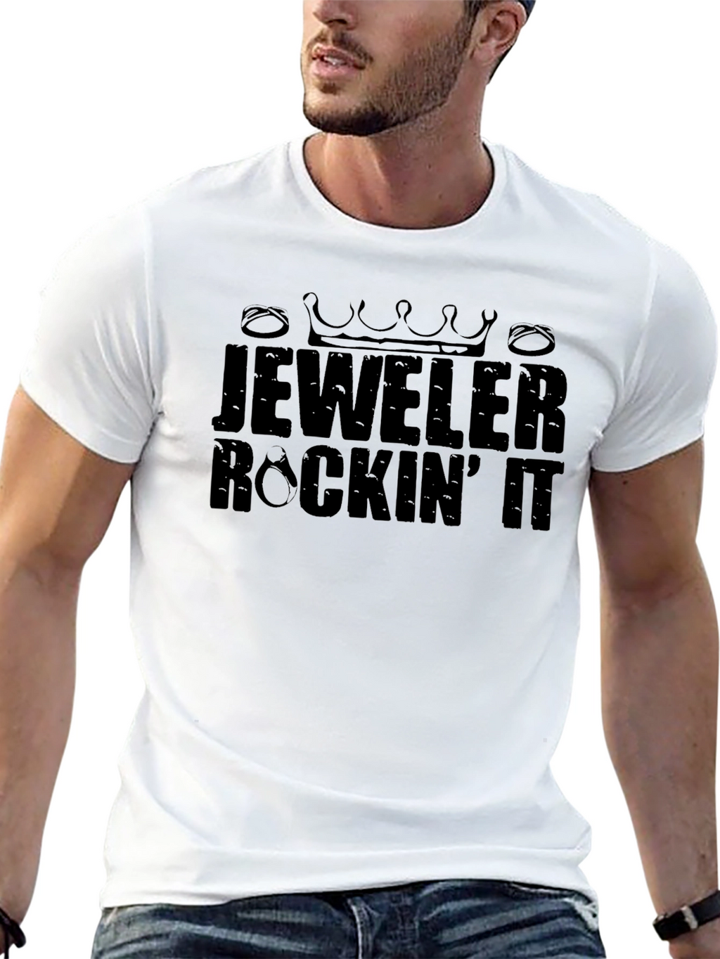 Jeweler Rockin It Black Graphic Tee
