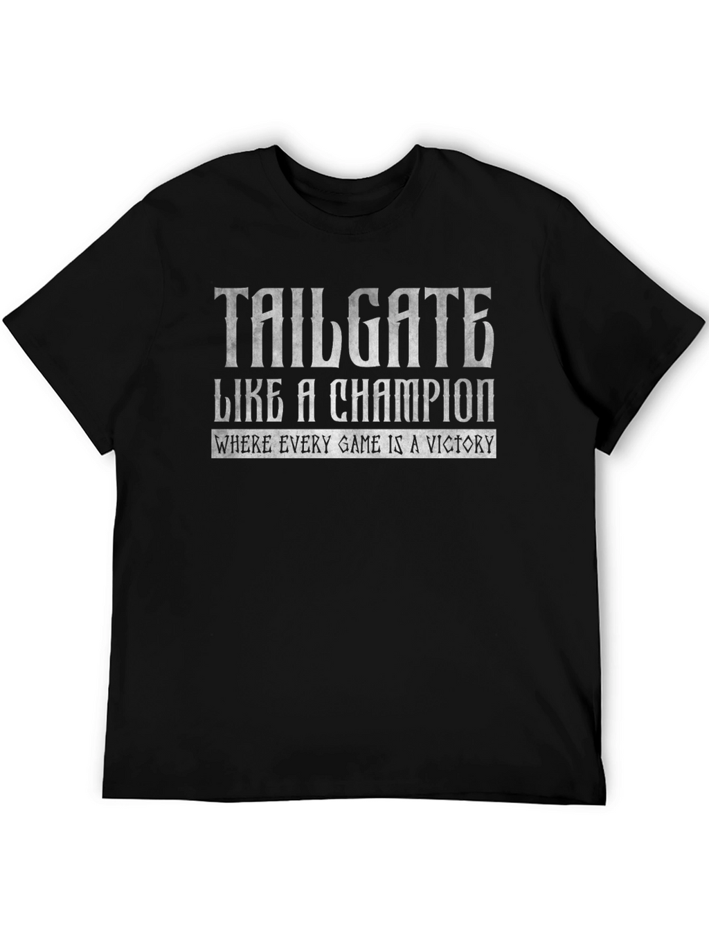 Tailgate Like a Champion Black Graphic Tee