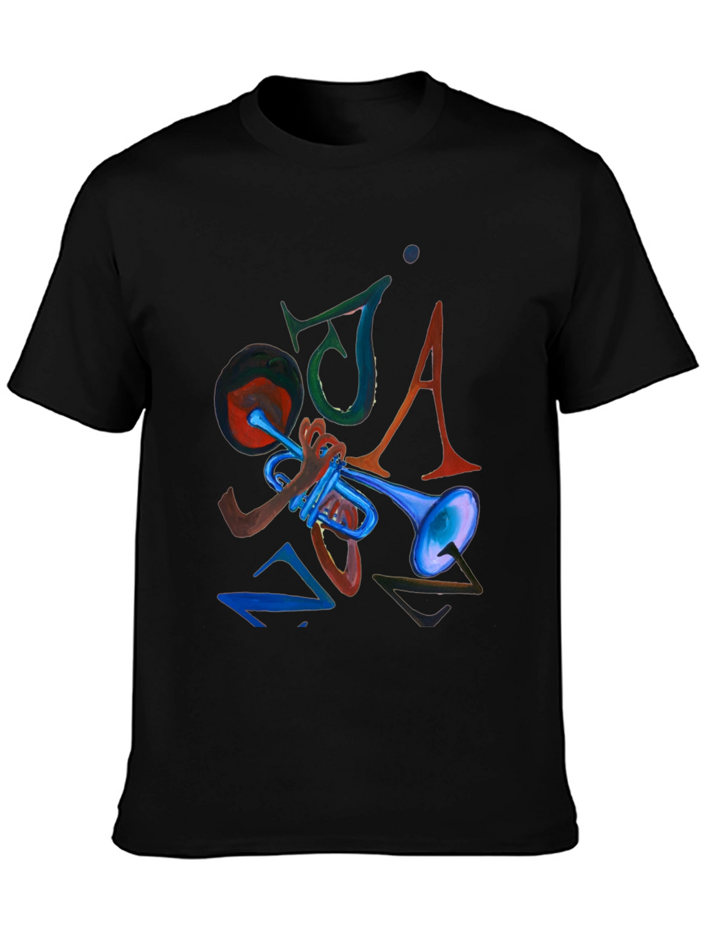 JAZZ Graphic Print Black Tee