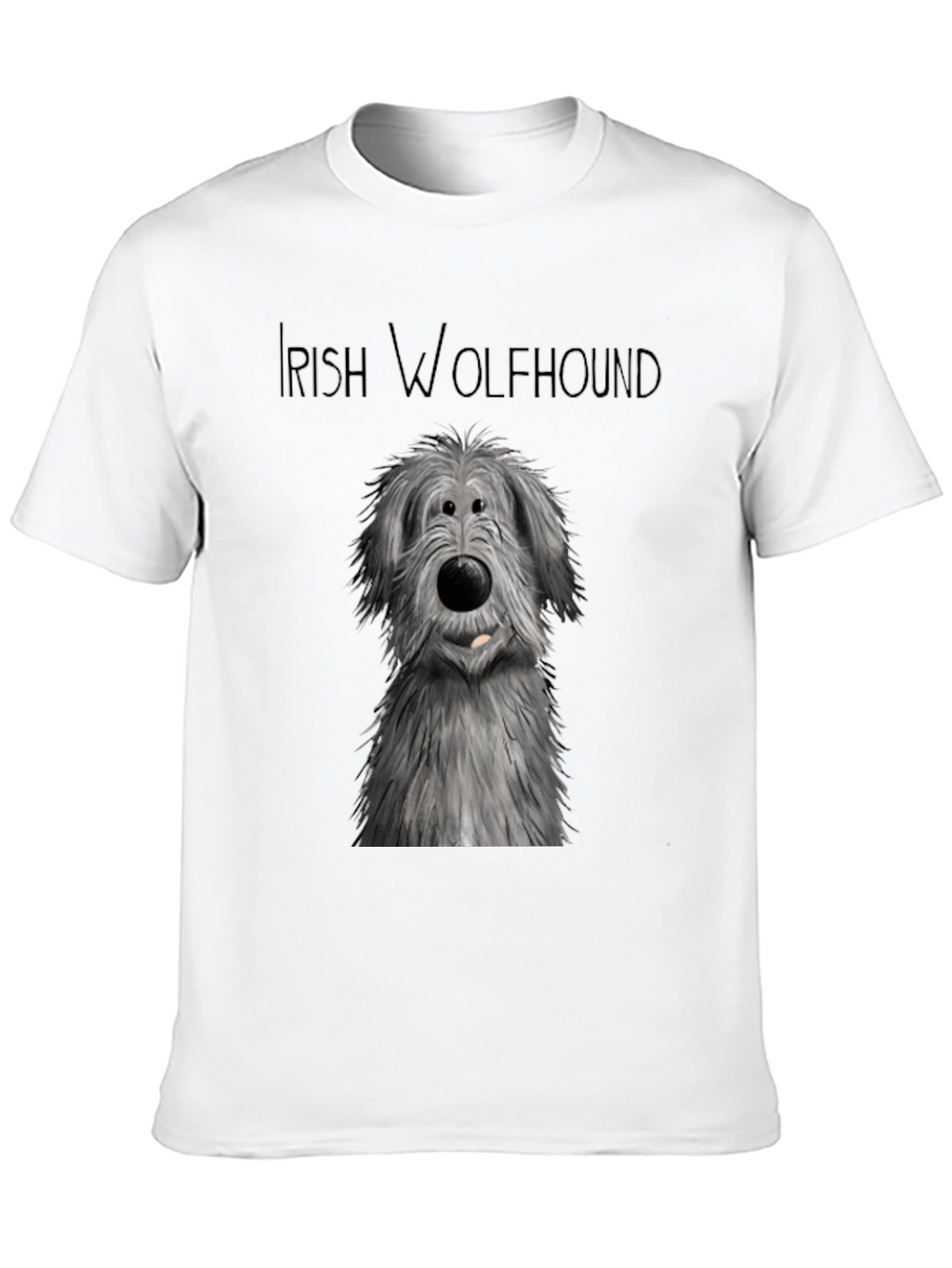 Irish Wolfhound Graphic Tee - Black Cotton Comfort