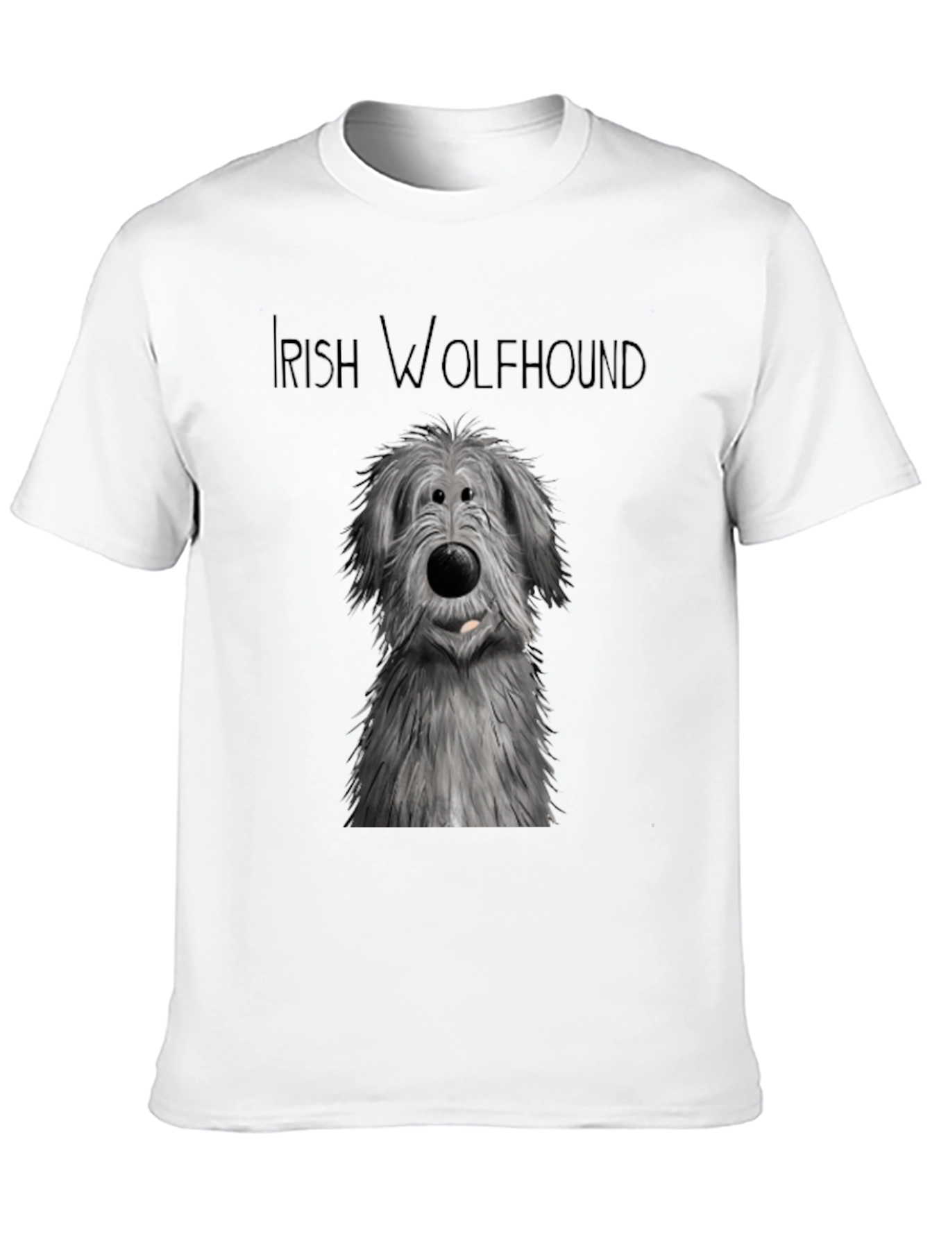 Irish Wolfhound Graphic Tee - Black Cotton Comfort