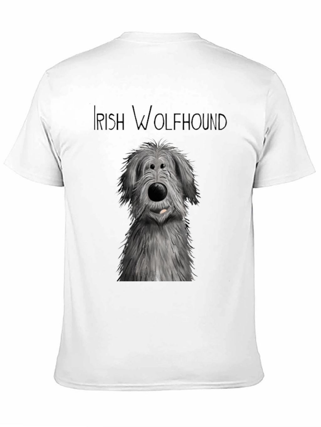 Irish Wolfhound Graphic Tee - Black Cotton Comfort