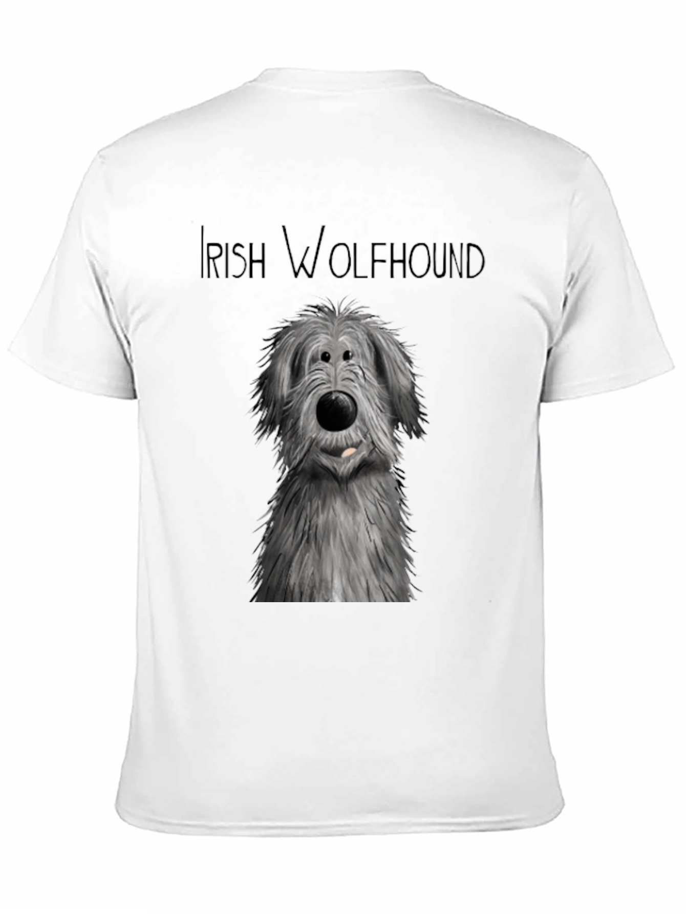 Irish Wolfhound Graphic Tee - Black Cotton Comfort