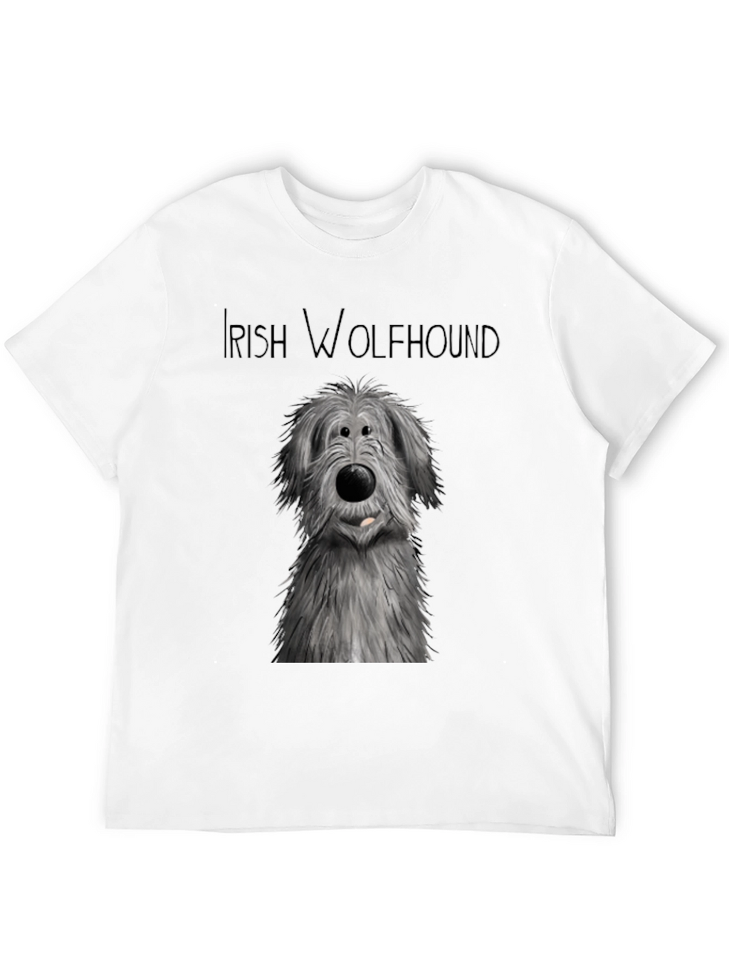 Irish Wolfhound Graphic Tee - Black Cotton Comfort