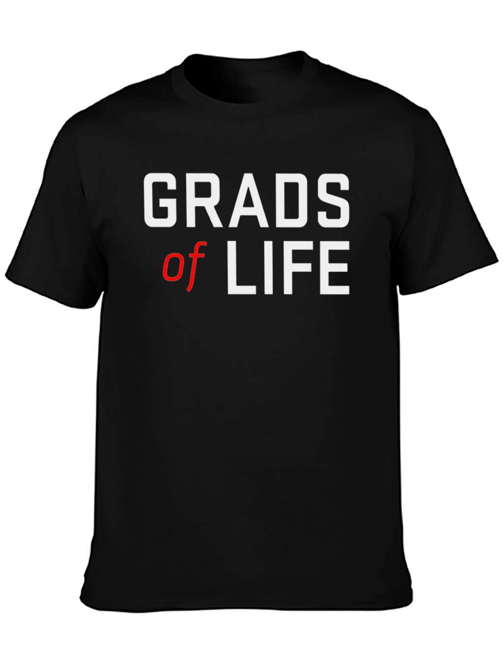 Grads of Life Black Cotton T-Shirt