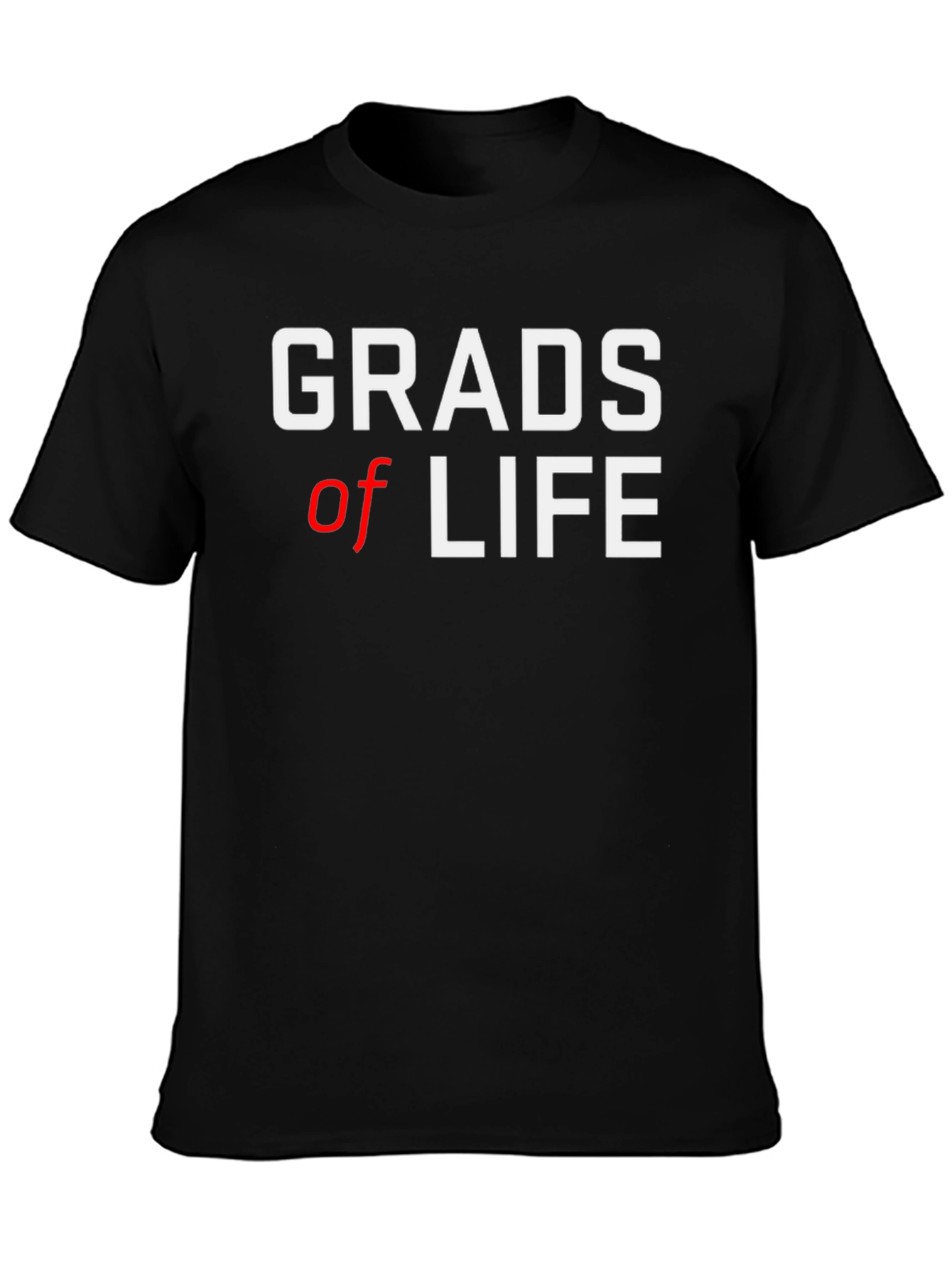 Grads of Life Black Cotton T-Shirt
