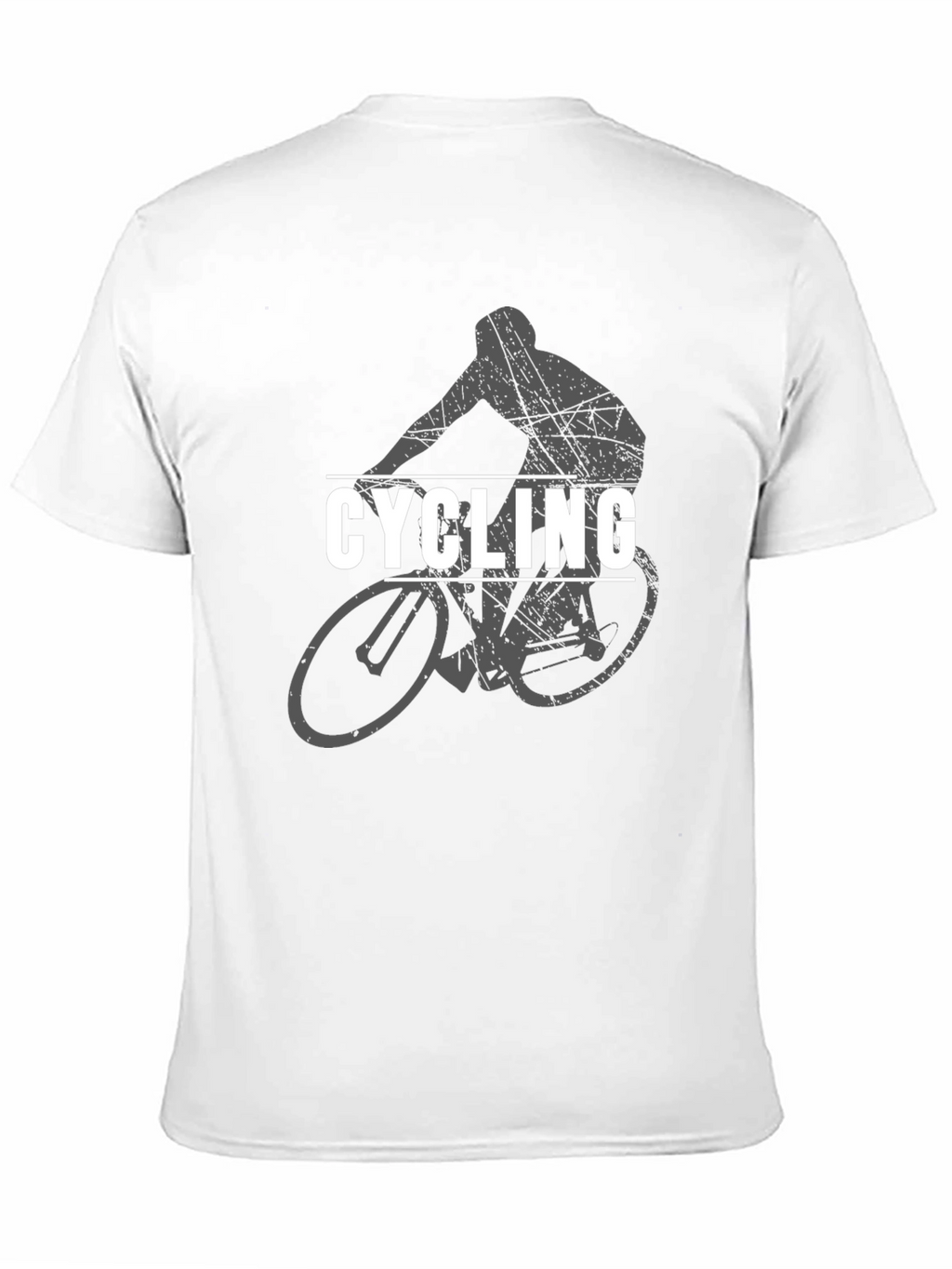 Cycling Graphic T-Shirt - Black Cotton Blend Tee