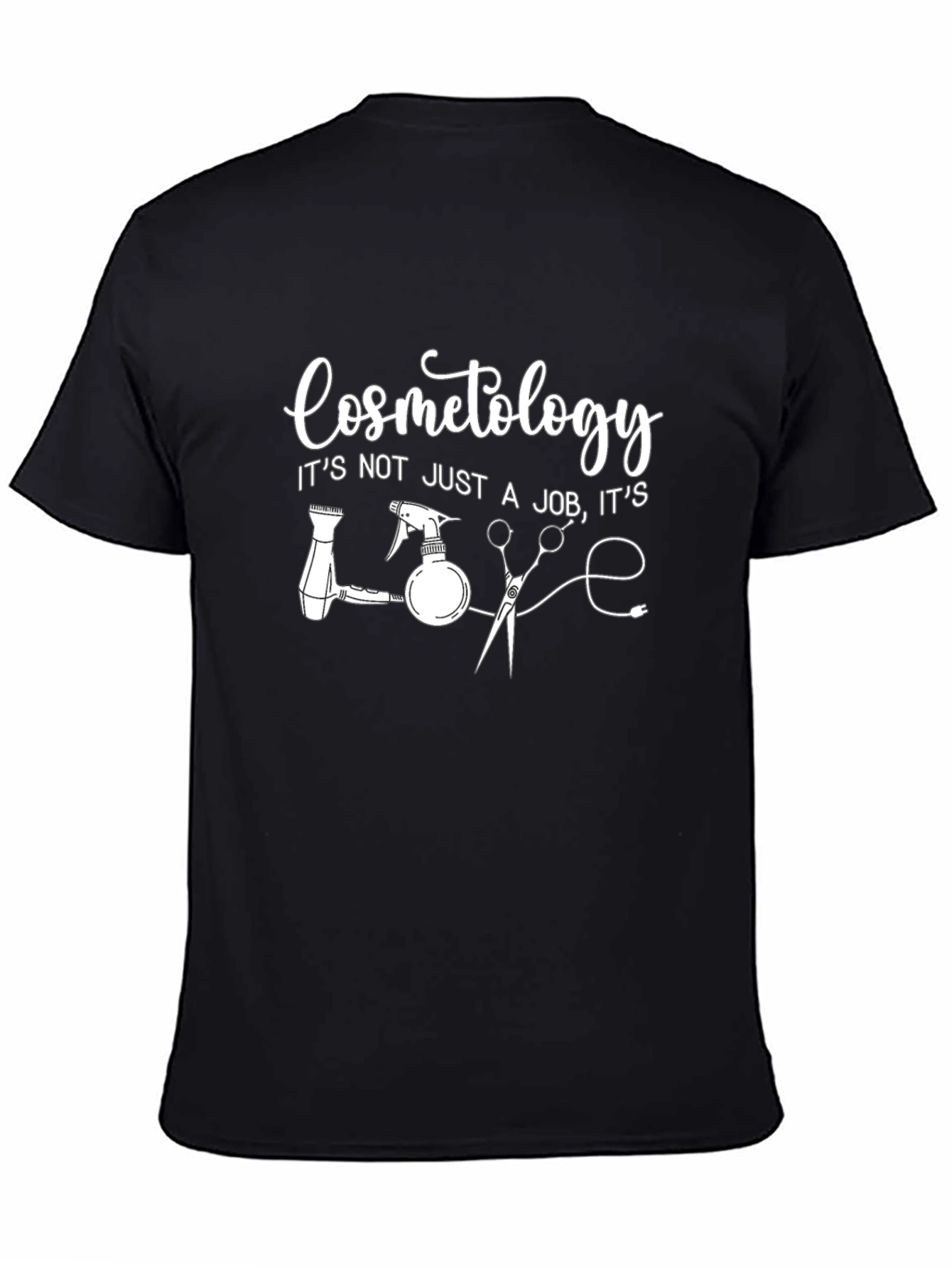 Cosmetology Love Graphic Tee - Black