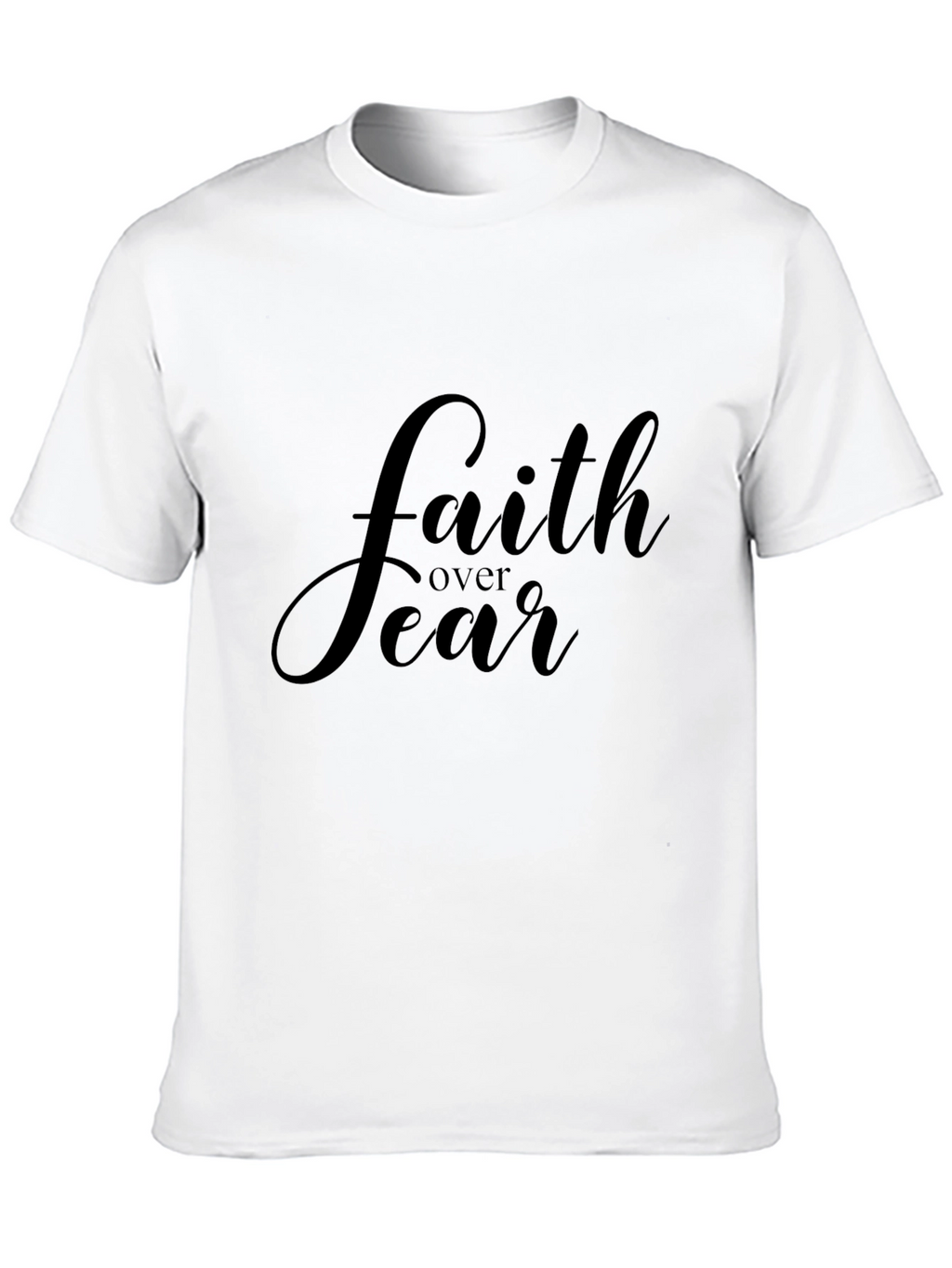 Faith Over Fear Black Graphic T-Shirt