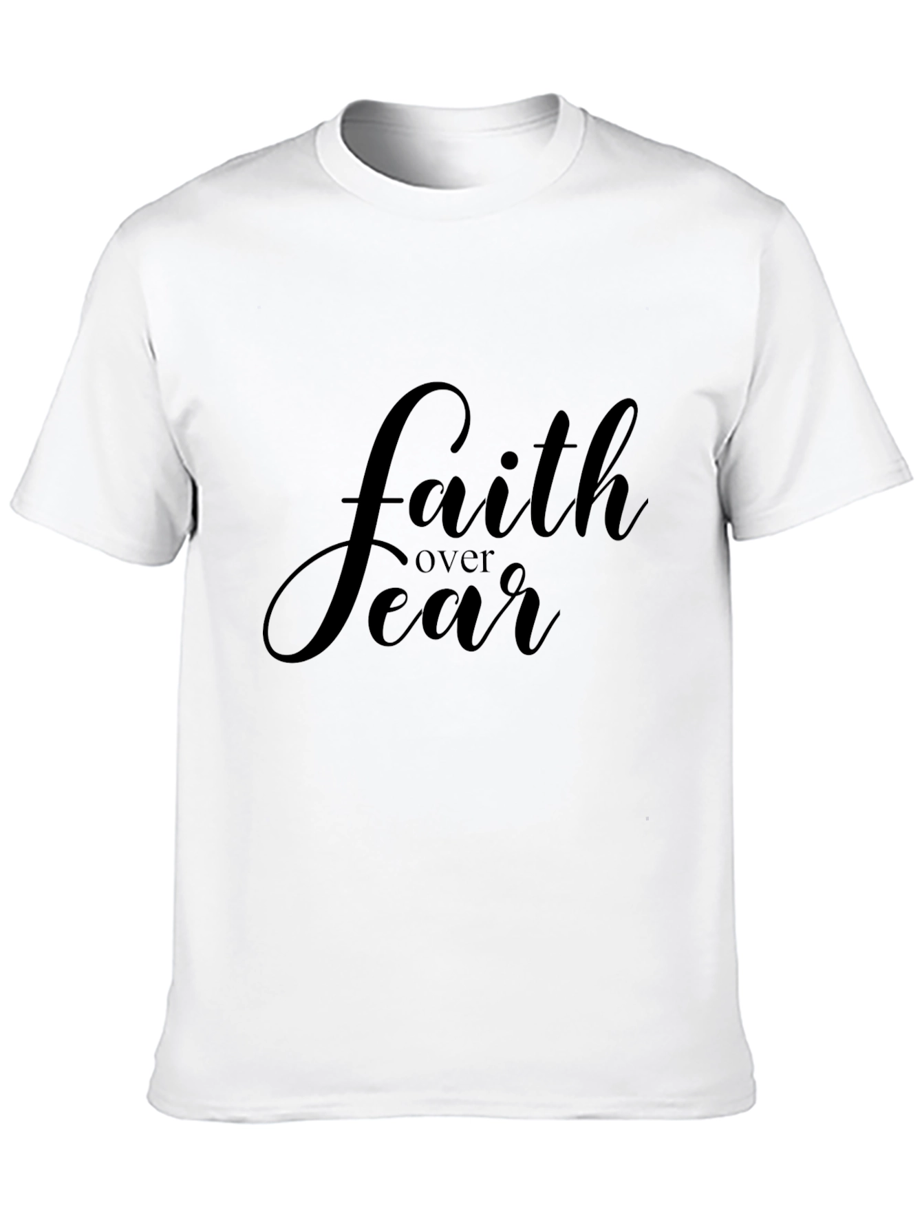 Faith Over Fear Black Graphic T-Shirt