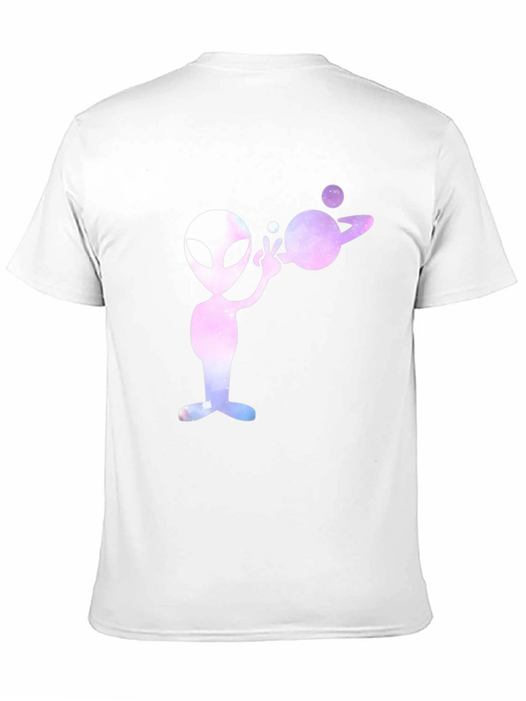 Alien Planet Graphic Tee - Black Cotton T-Shirt