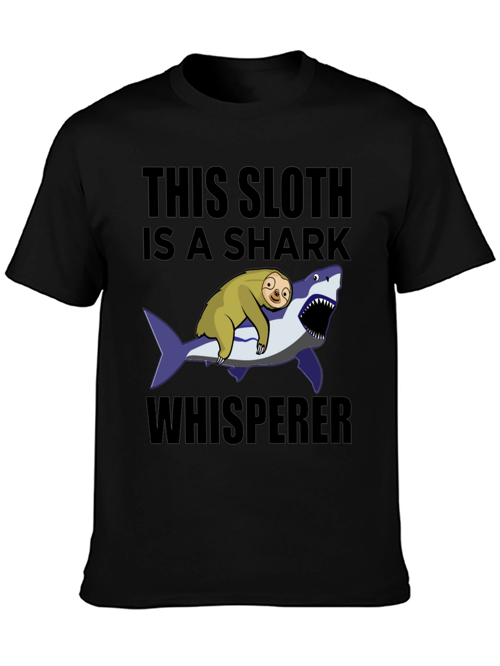 Sloth Shark Whisperer Graphic T-Shirt