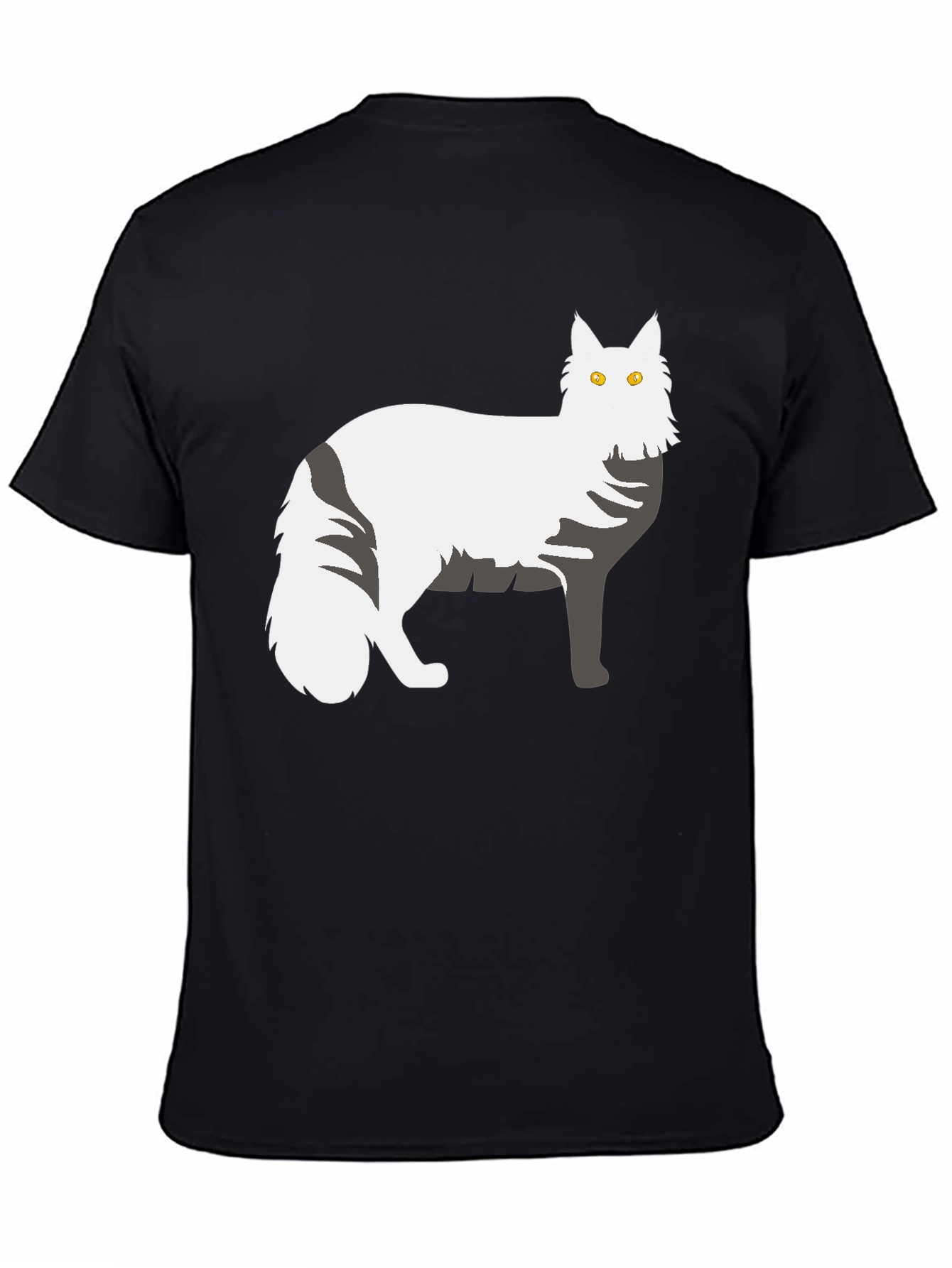 Cat Graphic T-Shirt - Black Unisex Tee