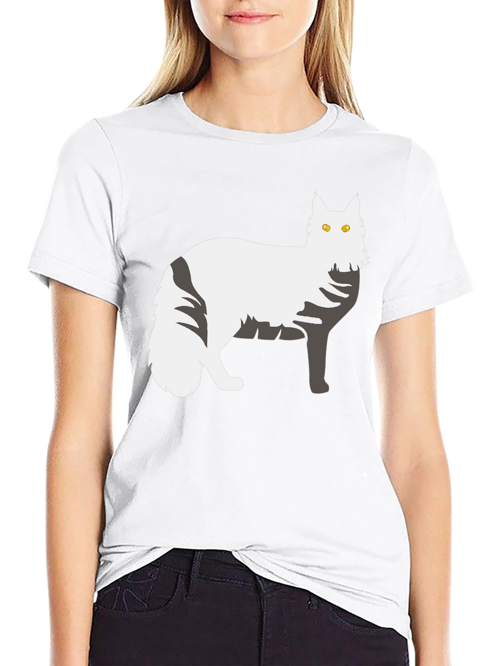 Cat Graphic T-Shirt - Black Unisex Tee