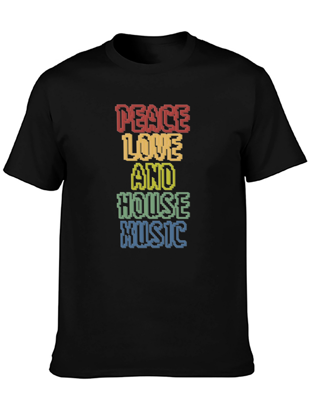 Peace Love House Music Graphic Tee