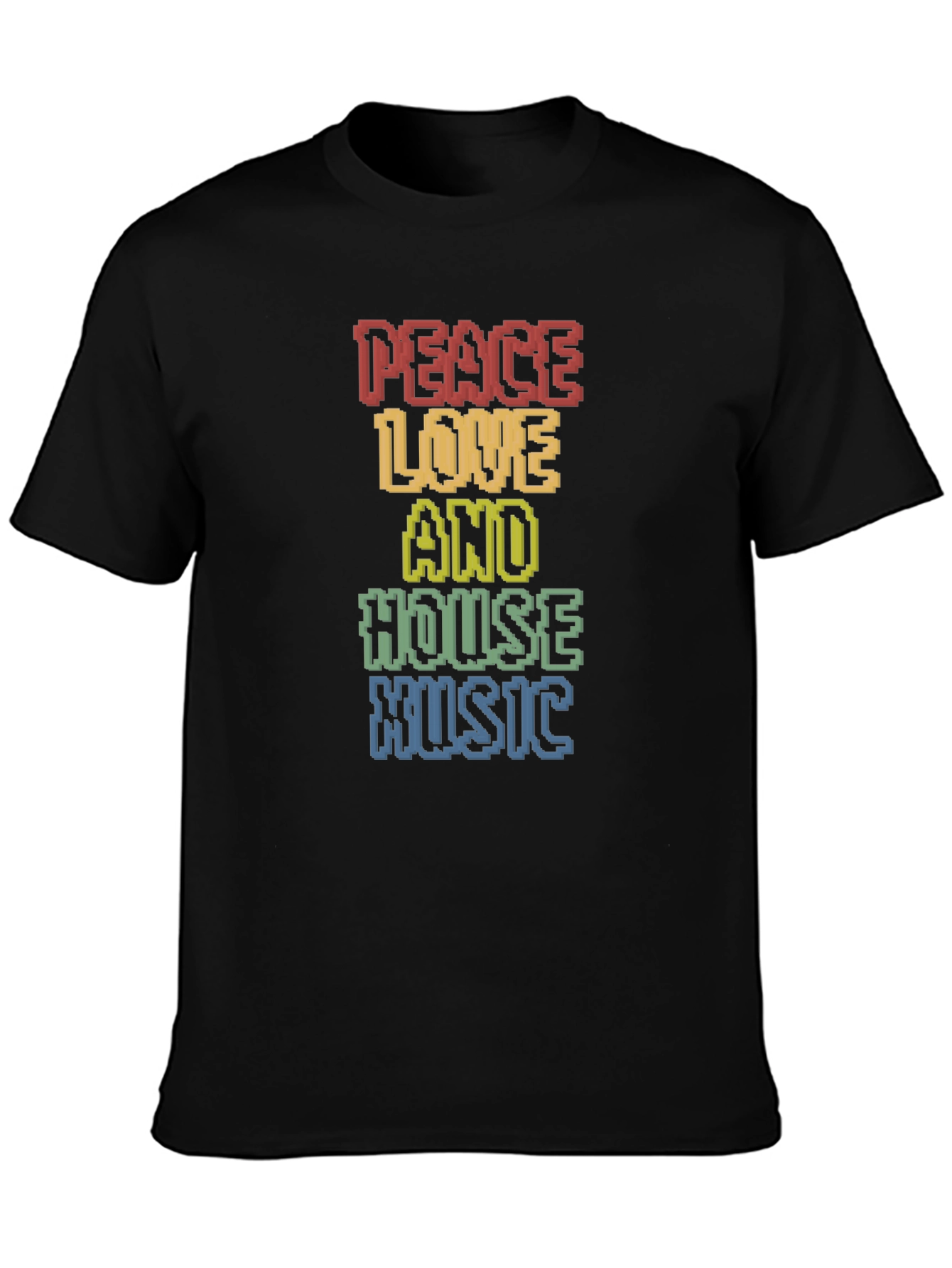 Peace Love House Music Graphic Tee