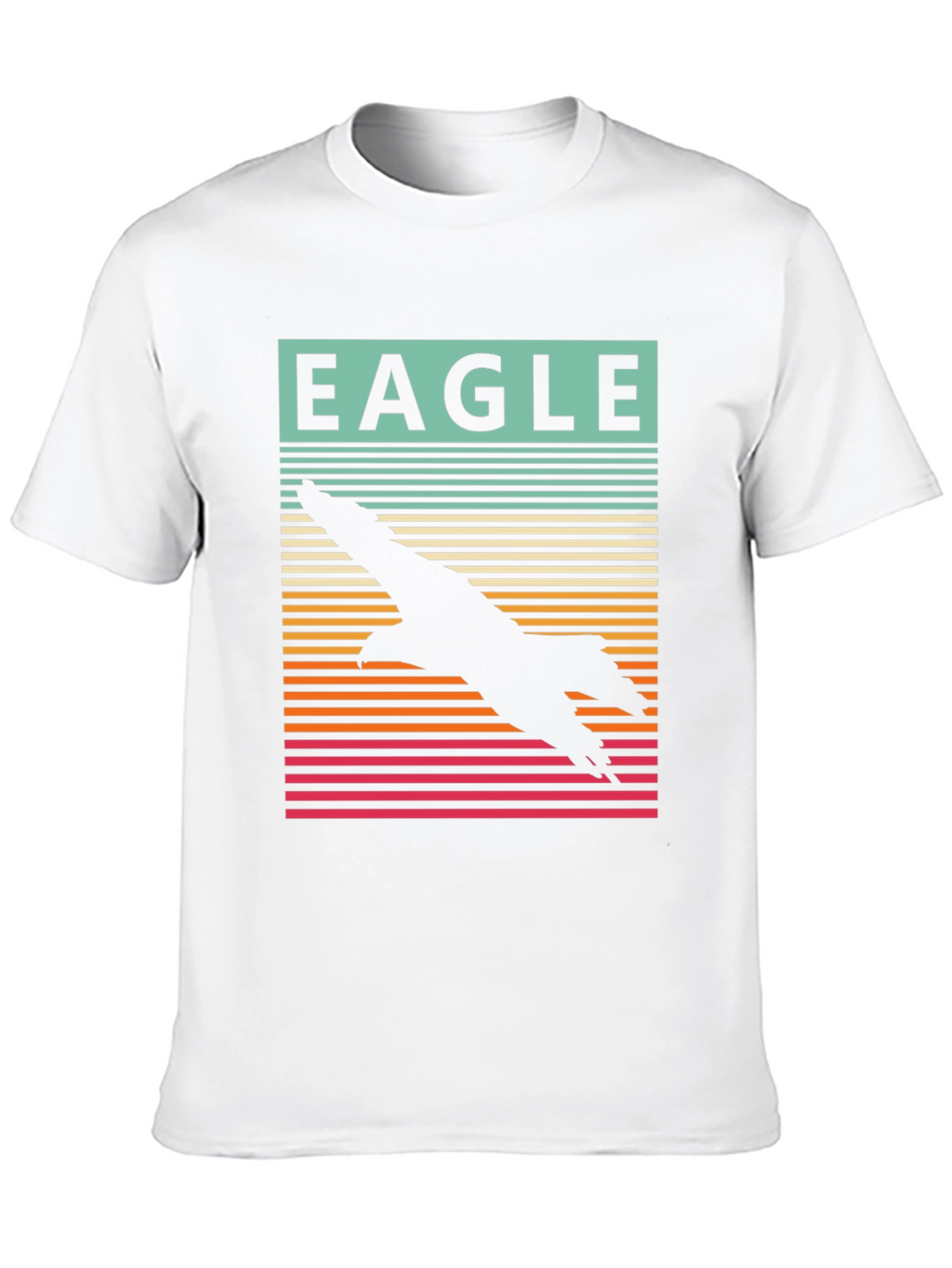 Eagle Silhouette Retro Style Graphic T-Shirt