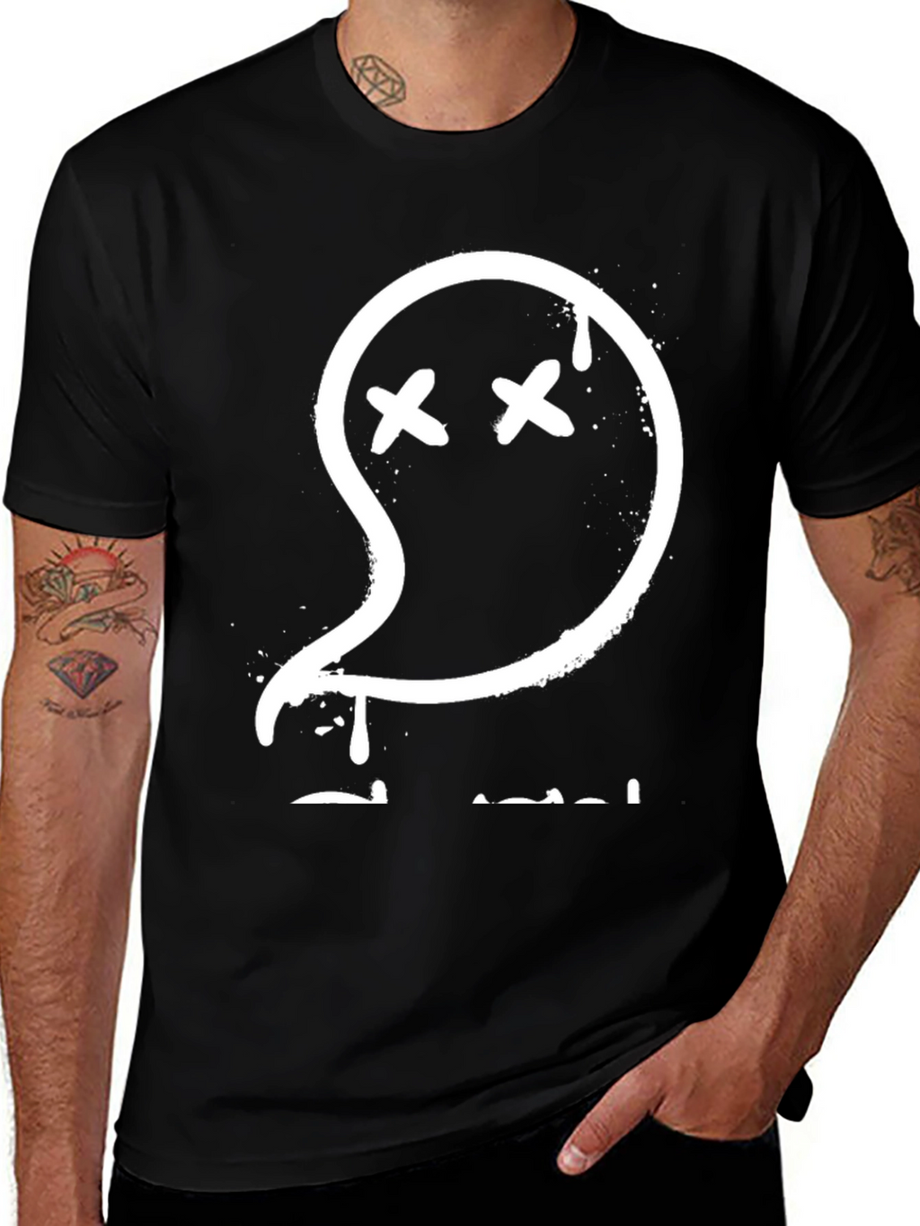 Ghost Graphic Black T-Shirt
