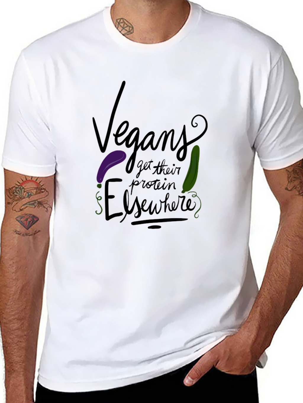 Vegans Get Protein Elsewhere Graphic Tee