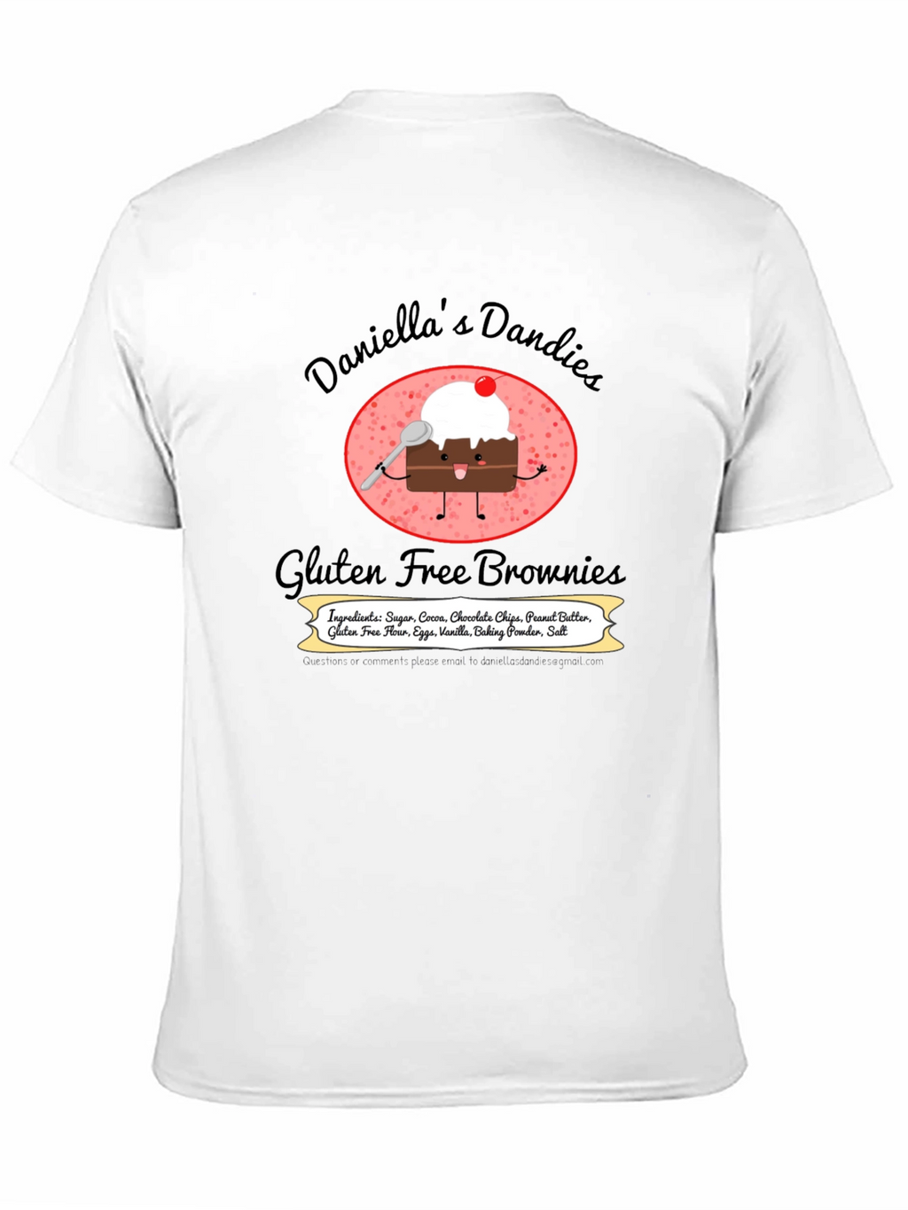 Daniellas Dandies Gluten Free Brownie T-Shirt