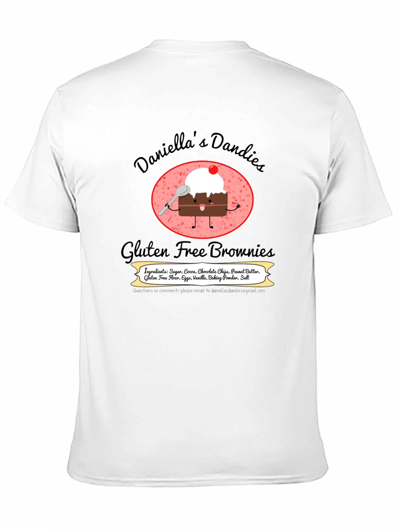 Daniellas Dandies Gluten Free Brownie T-Shirt