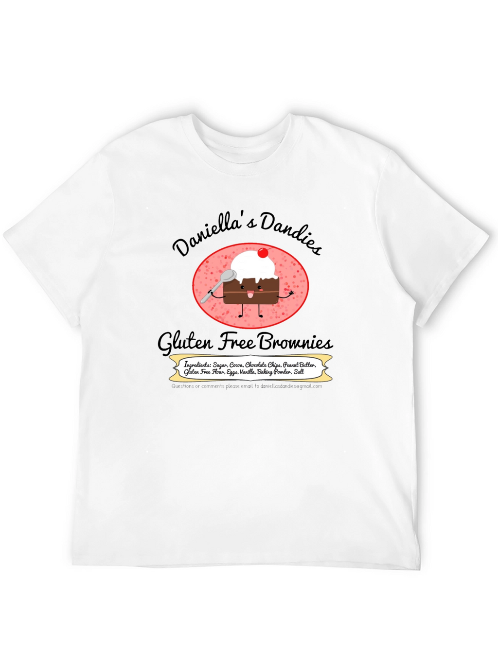 Daniellas Dandies Gluten Free Brownie T-Shirt