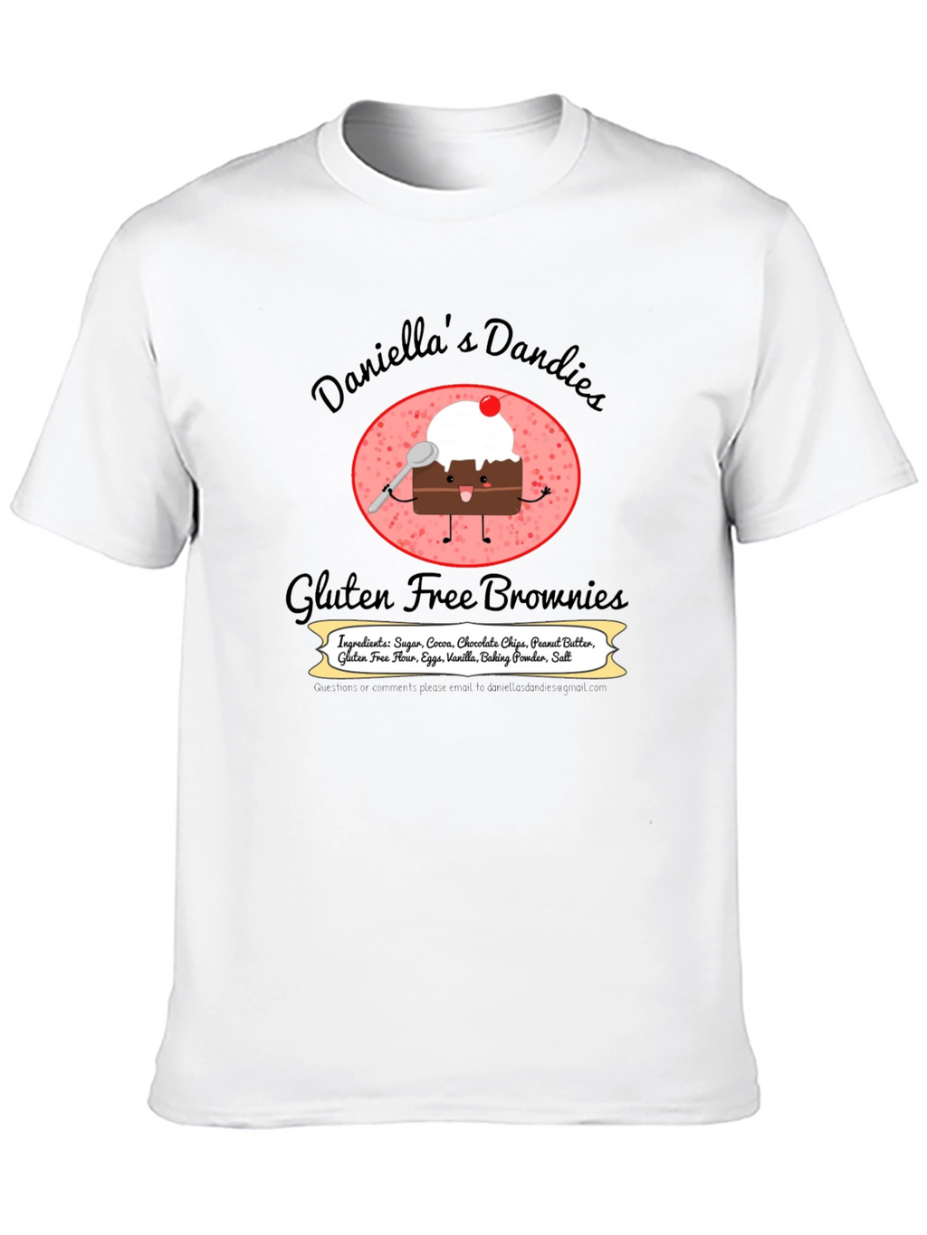 Daniellas Dandies Gluten Free Brownie T-Shirt