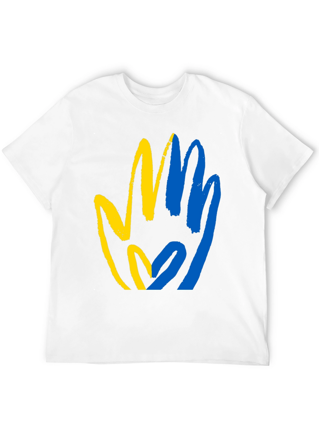 Ukraine Flag Hand T-Shirt - Stand with Ukraine