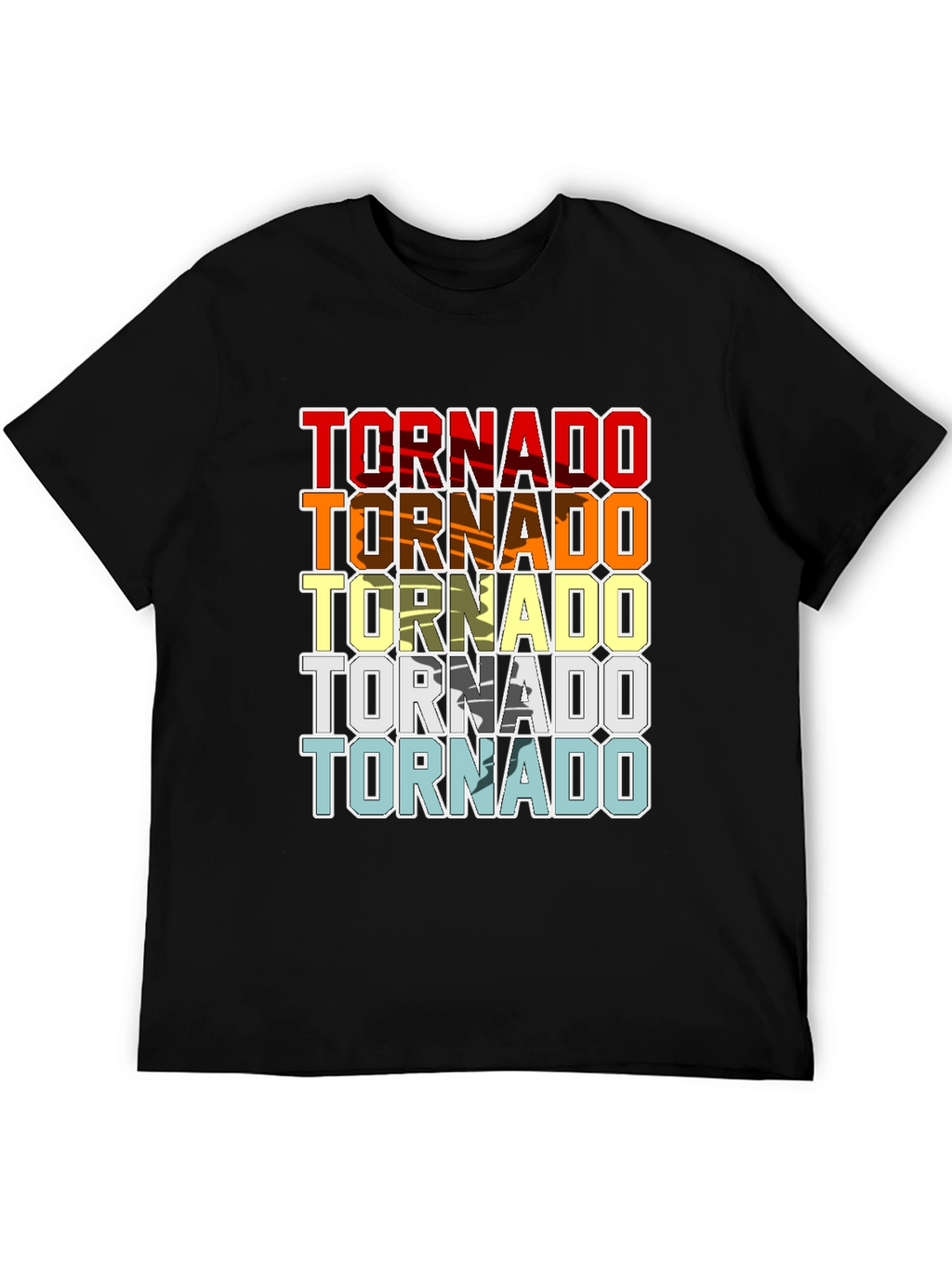 Retro Tornado Graphic T-Shirt Cool Weather Design
