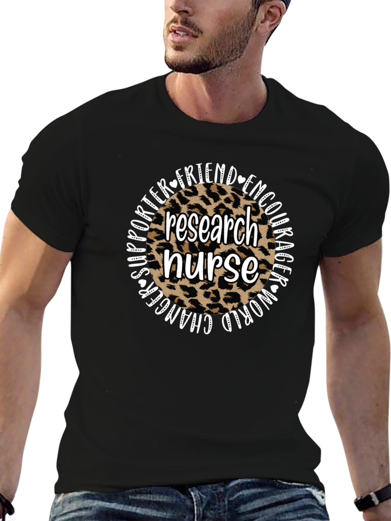 Research Nurse Leopard Print T-Shirt