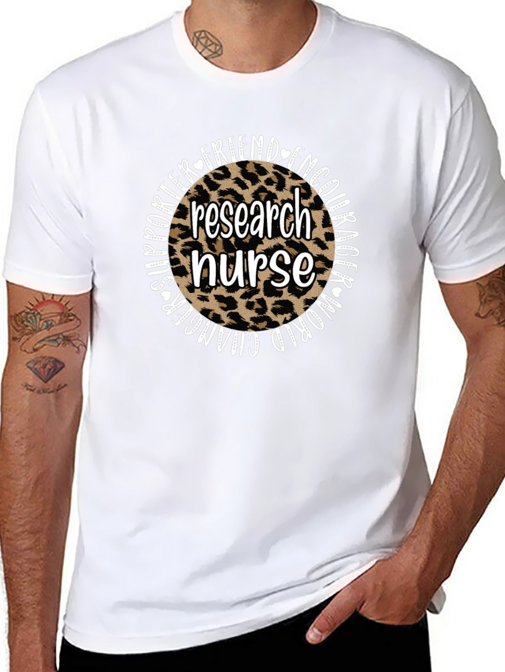 Research Nurse Leopard Print T-Shirt