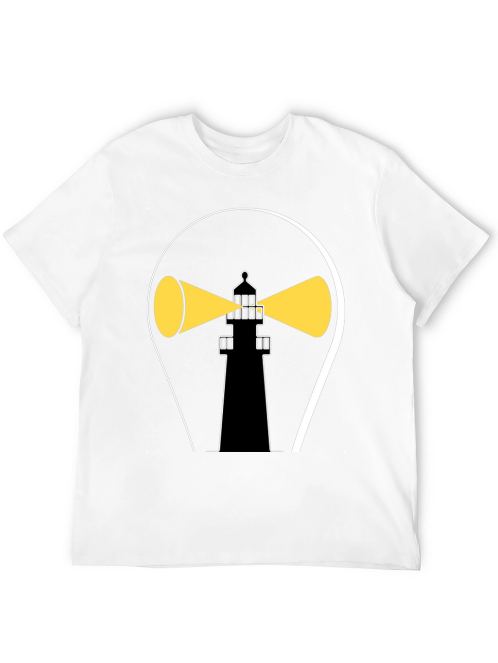 Lighthouse Graphic Tee - Stylish Black Cotton Shirt