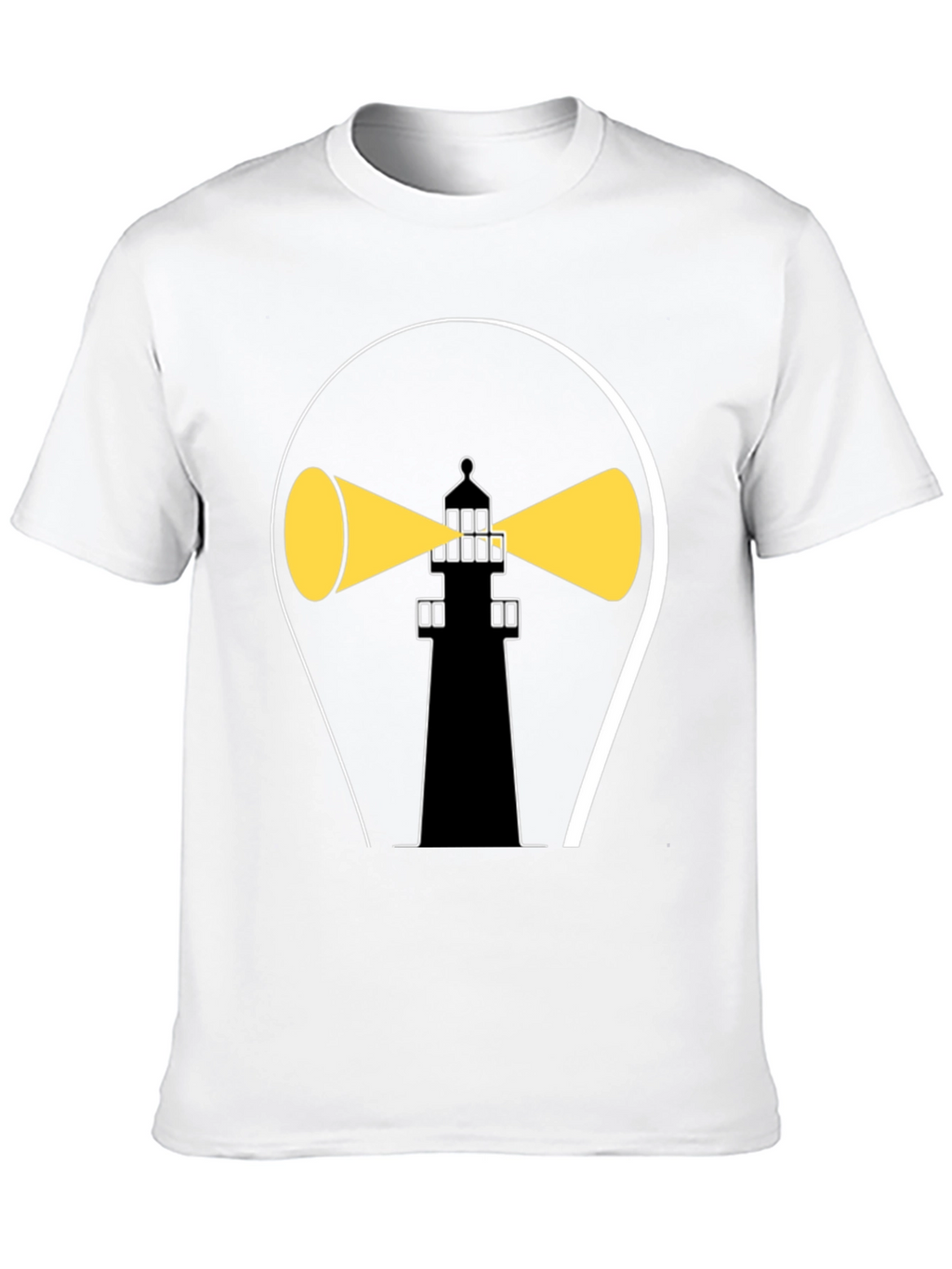 Lighthouse Graphic Tee - Stylish Black Cotton Shirt