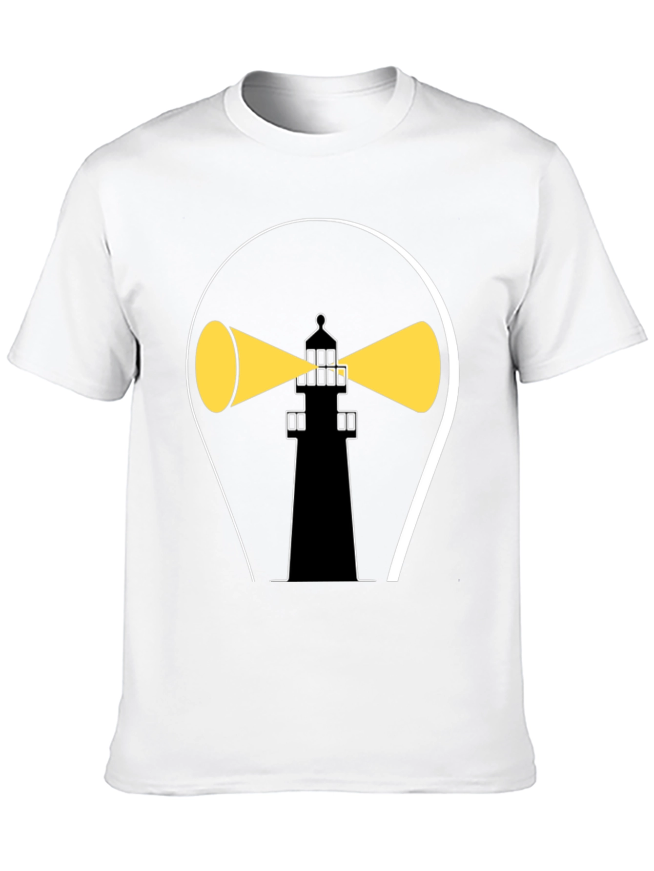 Lighthouse Graphic Tee - Stylish Black Cotton Shirt