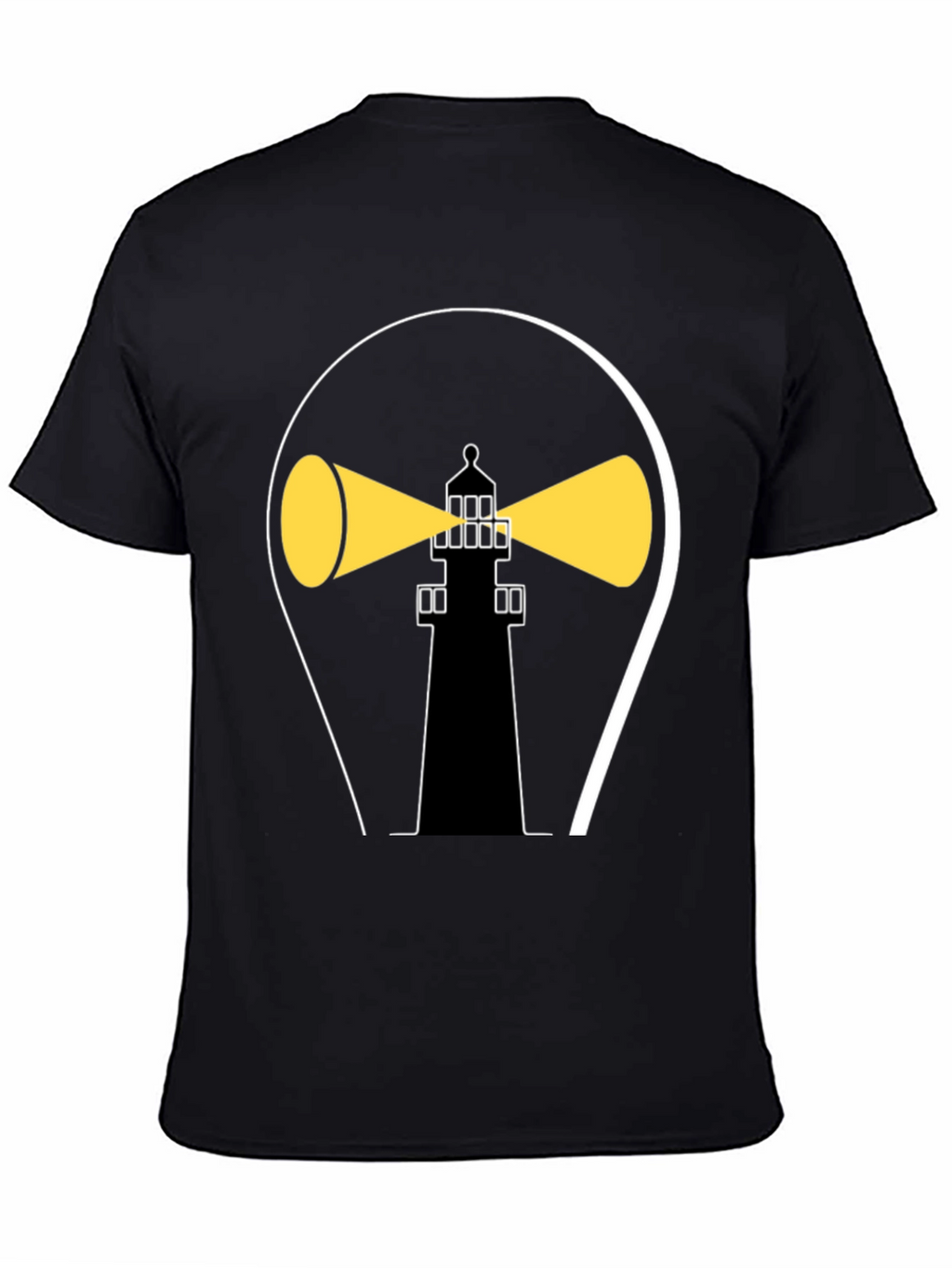 Lighthouse Graphic Tee - Stylish Black Cotton Shirt