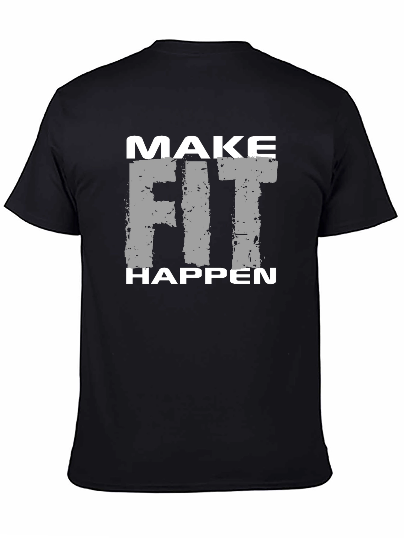 Make Fit Happen Graphic Tee - Black